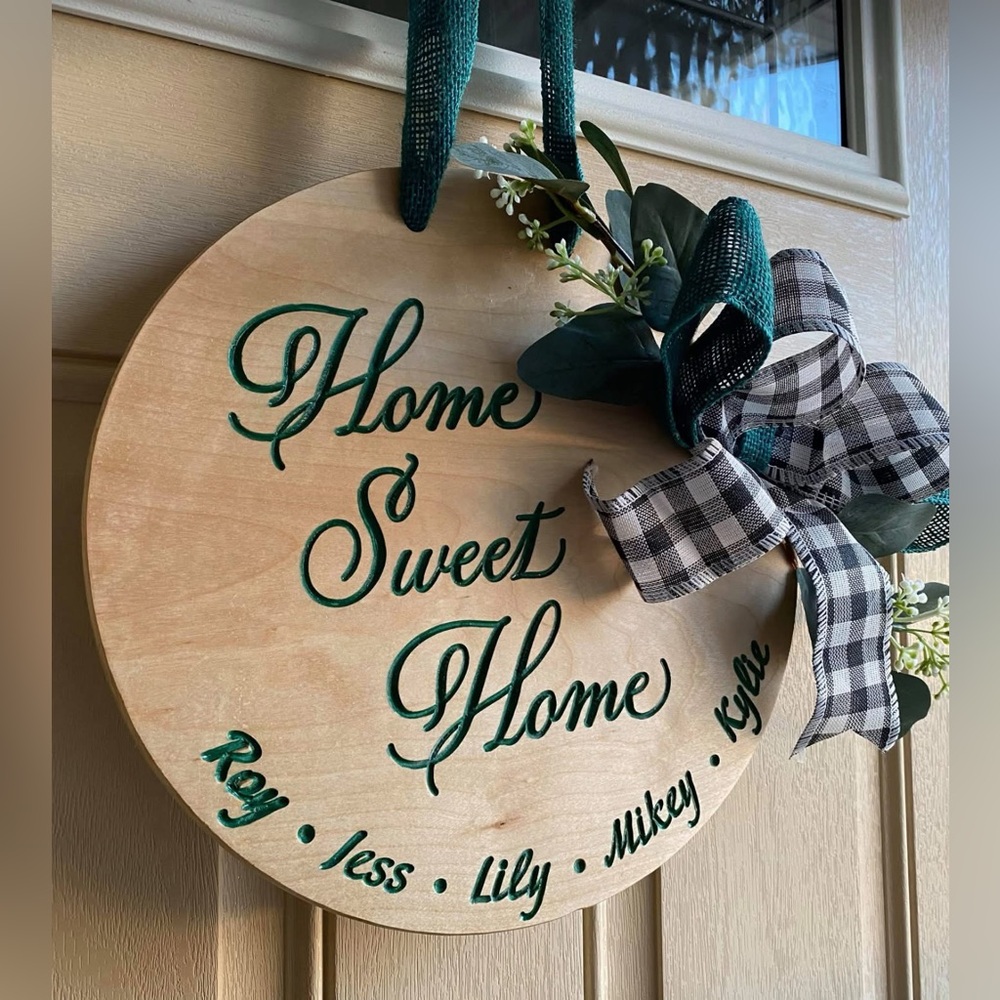 Custom Welcome Wood Door Sign - Picture 2 of 16